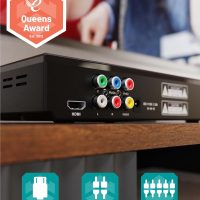 Compact DVD Player with Included HDMI | Multi Region Disc Playback | 1080 HD Upscaling | HDMI, RCA, & AV Connectivity | USB, MP3, & CD Playback | Easy Use Remote Control Included | OAKCASTLE DVD100 - Image 4