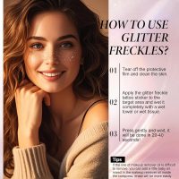 Face Glitter, Gold Temporary Face Tattoos Stickers, Body Face Glitter for Women Girls, Country Concerts Singer Festival Rave Accessories (Gold - 10 pcs) - Image 6