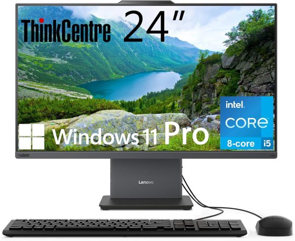 Lenovo ThinkCentre All-in-One Desktop Computer, 24" FHD IPS Display, 8-core Intel Core i5-13420H Processor, 32GB DDR5, 1TB SSD, Wi-Fi 6, USB-C, HDMI in&Out, Wired KB&Mouse, Windows 11 Pro