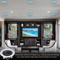 Sound System Kit - 7.2 Channel 1500 W Bluetooth Amplifier w/ 8 Qty of 5.25" Frameless Ceiling Speakers 175W Each, 4-Ch Speaker Selector, 2 Qty of Mic, 250 ft Speaker Wire & Remote by Vaiyer - Image 7