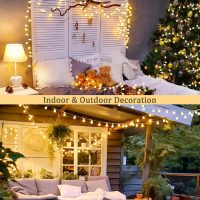 JMEXSUSS 100 LED Connectable Globe String Lights Indoor Bedroom, 33ft Warm White Christmas String Lights Plug in with Remote, 8 Modes Hanging Fairy Lights Outdoor for Room Classroom Dorm Party Decor - Image 7