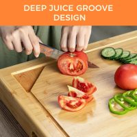 Fun Memories Noodle Board Stove Cover - Bamboo Wood Top Covers for Electric and Gas Sink RV 30 inL x 22 inW x 2.5 inTh Raised Cutting with Legs Juice Grooves - Image 6
