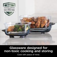 Ninja Crispi 4-in-1 Portable Glass Air Fryer Cooking System, 1500W, 4QT & 6-Cup TempWare Glass Containers with Storage Lids, Microwave, Freezer & Dishwasher Safe, Cyberspace Gray, FN101GY - Image 14