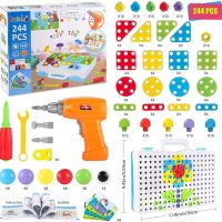 Educational Toys Building Blocks, 244 Pieces Electric Screwdriver DIY Building Toys for Boys and Girls, Educational Construction Building kit for Kids Ages 4 5 6 7 8 9 10 Year Old - Image 7