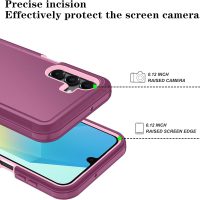 Qinmay Phone Case for Samsung Galaxy A16 5G Case with HD Screen Protector, Heavy Duty Shockproof & Dropproof 3-Layer Cover Phone Case for Galaxy A16,WineRedPink - Image 4