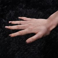 Black Rug for Bedroom, Soft Shaggy Modern Shag 4x6 Area Rugs for Living Room, Upgrade Non-Slip Plush Fluffy Carpet for Kids Boys Girls Room Dorm Home Decor Aesthetic - Image 4