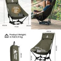 OneTigris Dragonhide Oversized Camping Chair with Pillow Design, Comfortable Widened Seat Folding, 275 lbs Capacity - Image 3