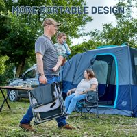TIMBER RIDGE Aluminum Camping Directors Chair with Side Table Pocket, Portable Folding Heavy Duty Lawn Chair for Fishing Trip Picnic Concert Outdoor 400lbs, Navy 2 Pack - Image 4