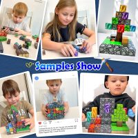 100PCS Magnetic Blocks Building Toys, Gem Cave Adventure Building Craft, Learning Sensory Toys for Boys Girls Age 3-12, Game Gift for Kids Little Gamers (0.8 inch) - Image 9