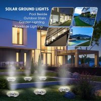 Solar Lights Outdoor 12 Pack, Solar Garden Outdoor Waterproof Pathway Lights Bright In-Ground Light Outdoor Lighting Decor for Lawn, Patio, Yard, Driveway, Step and Walkway White Light - Image 5