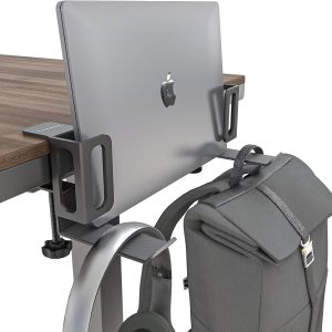NODOCA Vertical Laptop Stand, MacBook/PC Stand with Headphone Holder, Desk Side Storage Rack for MacBook/Surface/Samsung/HP/Dell/Chrome Book - Black