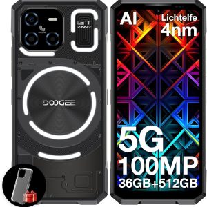 DOOGEE Blade GT Ultra 5G Rugged Smartphone with LED Light Effect, 36GB+512GB/2TB DDR5 Rugged Phone,4nm Dimensity D7300,6.72" FHD+120Hz, AI 100+32MP Android 14 Gaming Phones,Face & Finger ID/WIFI6