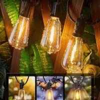 Outdoor-String-Lights-Patio-Lights, 100FT ST38 Shatterproof Dimmable Waterproof Connectable LED Christmas Lights, Hanging Outside Light for Backyard, Porch, Deck, Balcony, Garden, Home Decor - Image 3
