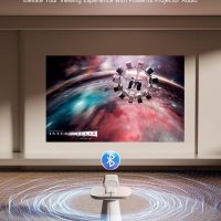 【500ANSI & Dustproof】Projector with WiFi 6 and Bluetooth, Native 1080P Smart Portable Movie Projector for Outdoor Use, Mini Room Projector 4K Support, Video Projector Compatible with Phone PC TV Stick - Image 3