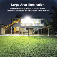Onforu 200W LED Flood Lights Outdoor, 18000LM Bright Security Light, IP66 Waterproof Outdoor LED Lights, 6500K Daylight White Floodlight for Garage, Yard, Garden, Stadium, Playground, Arena(2 Pack) - Image 4