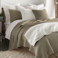 Levtex Home Mills Waffle King/Cal King Quilt Set (106x92in) with 2 Pillow Shams (36x20in) - Taupe - Cotton Waffle King Size Quilt Bedding Set - Lightweight, Soft, Pre-Washed - Image 7