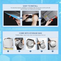 KMF 6pcs Full Window Sun Shades Custom Fit for Honda HR-V Accessories 2016-2022, HRV Sunshade Privacy Car Window Covers for Windshield Side Rear, Sun Visor UV Block and Blackout for Camping Outdoor - Image 8