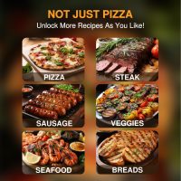 12” Portable Wood Fired Pizza Oven - Stainless Steel Pellet Pizza Stove with Rotating Stone for Outdoor Cooking, Backyard & Camping - Image 3