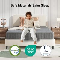 Novilla 6 Inch Twin Mattress, Medium Firmness Twin Mattress for Kids, Inner Spring Hybrid Mattresses in a Box, Motion Isolation & Pressure Relief, CertiPUR-US Certified - Image 8