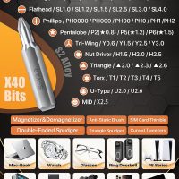 52in1 Precision Screwdriver Set, [Super Durable] Small Repair Kit, PC Accessories, PS5 Cleaning Kit, Tool Sets for Men, Fit MacBook, Computer, Laptop, Watch, PS4, Xbox, Eyeglass, Console More - Image 2