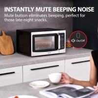 TOSHIBA ML-EM34P(SS) Smart Countertop Microwave, Sensor Reheat, Works With Alexa & Remote Control, Kitchen Essentials, Mute Function&ECO Mode, 1100W, 1.3 Cu Ft, With 12.4" Turntable, Stainless Steel - Image 5