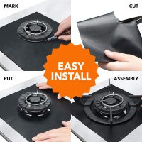 Stove Burner Covers - Gas Stove Protector, Stove top Range Protectors, Set Top Burner Covers Black, Non Stick Reusable, Stove Cover, Easy to Clean, Double Thickness - Image 4