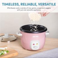 Aroma Housewares 4-Cups (Cooked) / 1Qt. Rice & Grain Cooker (ARC-302NGP), Pink - Image 4