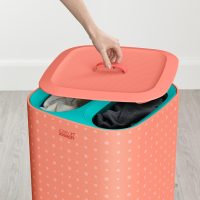 Joseph Joseph Tota Pop 60 liter/15.8 gallon Laundry Hamper Separation Basket with lid, 2 Removable Washing Bags with Handles- Coral/Green - Image 5