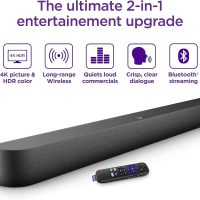 Roku Smart Soundbar, 4K/HD/HDR Streaming Media Player & Exceptional Audio Includes Roku Voice Remote (Renewed) - Image 2