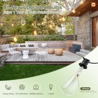 addlon 54(48+6) FT Solar String Lights Waterproof,Patio Lights Solar Powered with Remote & USB Port 15+1 LED Shatterproof Bulbs 3 Light Modes, Dimmable Solar Light for Camping Backyard Garden - Image 9