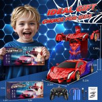 Spider Transform RC Cars Toys with Eye & Underbody Lights, 2.4GHz Remote Control Car One-Button Deformation, Fast 360°Rotation Robot Toys Birthday Gifts for 3 4 5 6 7 8 9 10 Year Old Boys Age 4-7 8-12 - Image 7