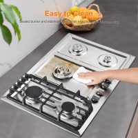30 Inch Bulit-In Gas Cooktop with Griddle, 5 Italy SABAF Powerful Burners Over 92% High Efficiency, Max 48300BTU Gas Stove Top, 304 Stainless Steel Panel, NG/LPG Convertible, CSA Certified - Image 7