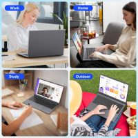 Laptop, 12GB LPDDR5 RAM 1TB SSD, Quad-Core N95 Processor Up to 3.4GHz, 15.6" FHD IPS Display, Office Pro Plus 2024, WiFi 5, Laptop Computer with Fingerprint for Students and Business, Gray - Image 7