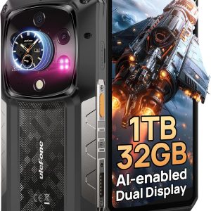 Ulefone Armor 28 Ultra 5G AI Rugged Phone, 32GB+1TB/2TB Expansion, Dimensity 9300+ 12-Core, 6.67" AMLOD Dual Screen, 64MP+50MP+50MP, 120W Charging, 50W Wireless Charging, 8K Video, Widevine L1