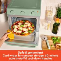 bella Air Fry Toaster Oven, 7 Preset Cooking Options, Dishwasher-Safe EverGood Coated Trays Included, 60-Minute Auto Shutoff w Audible Timer, Power Indicator Light, 1700 Watt, Seaglass - Image 7