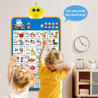 Electronic Alphabet Wall Chart, Talking ABC, 123s, Music Poster, Kids Learning Toys for Toddlers 1-3, Interactive Educational Toddler Toy, Birthday Gifts for Age 1 2 3 4 5 Year Old Boys Girls - Blue - Image 7