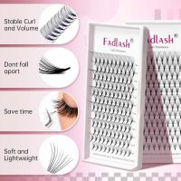 Premade Fans Eyelash Extensions 10D Lash Extensions Premade Fans 0.05 0.07 Thickness Pre Fanned Volume Lash Extensions C D Curl by FADLASH (10D-0.07-D, Mix 8-14mm) - Image 2