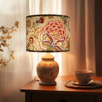 Lamp Shades Set of 2, Drum Lamp Shade for Table & Floor Lamps, 13" Top x 13" Bottom x 10" High Replacement Patterned Decorative Floral Lampshade Cover, Easy Assembly Required (Classic) - Image 4