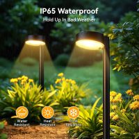 8 Pack Solar Pathway Lights Outdoor, 12 Brighter LED Solar Lights Outdoor Waterproof, Up to 12 Hrs Modern Path Light for Yard Garden Walkway Driveway Lawn (8 Pack) - Image 3