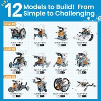 Sillbird 12-in-1 Solar Robot Building Kit STEM Gift for Boys Aged 8-13, DIY Science Educational Robotic Toys for Kids Teens Birthday, Powered by The Sun with 190 Pieces - Image 6