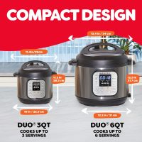 Instant Pot Duo 7-in-1 Mini Electric Pressure Cooker, Slow Rice Cooker, Steamer, Sauté, Yogurt Maker, Warmer & Sterilizer, Includes Free App with over 1900 Recipes, Stainless Steel, 3 Quart - Image 3
