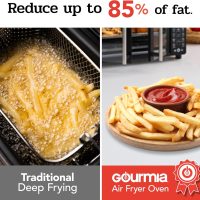 Gourmia Toaster Oven Air Fryer Combo 17 cooking presets 1700W french door digital air fryer oven 24L capacity accessories, convection rack, baking pan tray recipe book GTF7460,Large,Black - Image 9