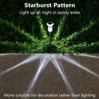 DenicMic Solar Lights Outdoor 10 Pack Waterproof 6000K Cold White LED Stainless Steel Stake for Pathway Yard Garden Driveway Solar Powered Outside Decor - Image 6