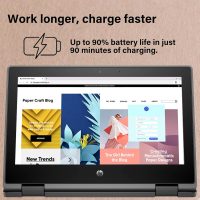 HP Chromebook X360 Fortis 2-in-1 Laptop (11.6" Touchscreen, Intel N5100, 8GB RAM, 128GB Storage (64GB+64GB)), Ruggedized & Spill-Resistant, Convertible, Student, Home, Long Battery Life, Chrome OS - Image 3