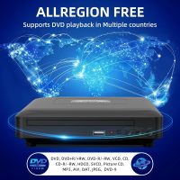 Mini HD DVD Player with Hdmi, Multi Region DVD Player for Smart TV, HDMI/RCA Output Cable Included, 1080P, Breakpoint Memory, Built-in PAL/NTSC, CD Players for Home - Image 2