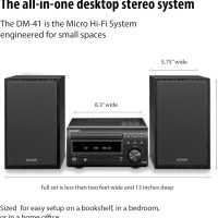 Denon D-M41 Home Theater Mini Amplifier and Bookshelf Speaker Pair - Compact HiFi Stereo System with CD, FM/AM Tuner and Wireless Bluetooth Music | Perfect for Small Rooms and Home Cinema - Image 5