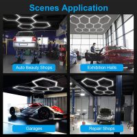 Hexagon LED Garage Light: 25 Pack Updated Bigger Size, 26400LM Super Bright Car Detailing Ceiling LED Shop Light for Warehouse Workshop Gym Basement Car Care Wash Room - Image 7