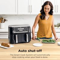 Ninja Foodi 10QT 6-in-1 DualZone Smart XL Air Fryer, 2 Independent 5QT Baskets, Smart Cook Thermometer, Match Cook, Smart Finish, Air Fry, Roast, Bake, Dehydrate, Reheat, Grey, DZ550 - Image 4