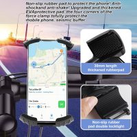 Bike Phone Holder, Phone Holder for Bike, Four Corners Firmy Clamp Bike Cell Phone Holder, 360 Degree Rotation Bike Phone Mount， Accessories for iPhone Smartphone - Image 5
