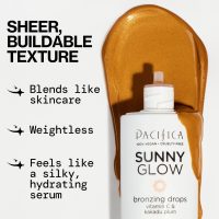 Pacifica Sunny Glow Liquid Face Bronzer Drops - Face Makeup Bronzing For Face & Cheeks for Instant Sun-Kissed Glow - Vitamin C & Glycolic Acid Infused Liquid Bronzer Illuminating Highlighting Clean - Image 4